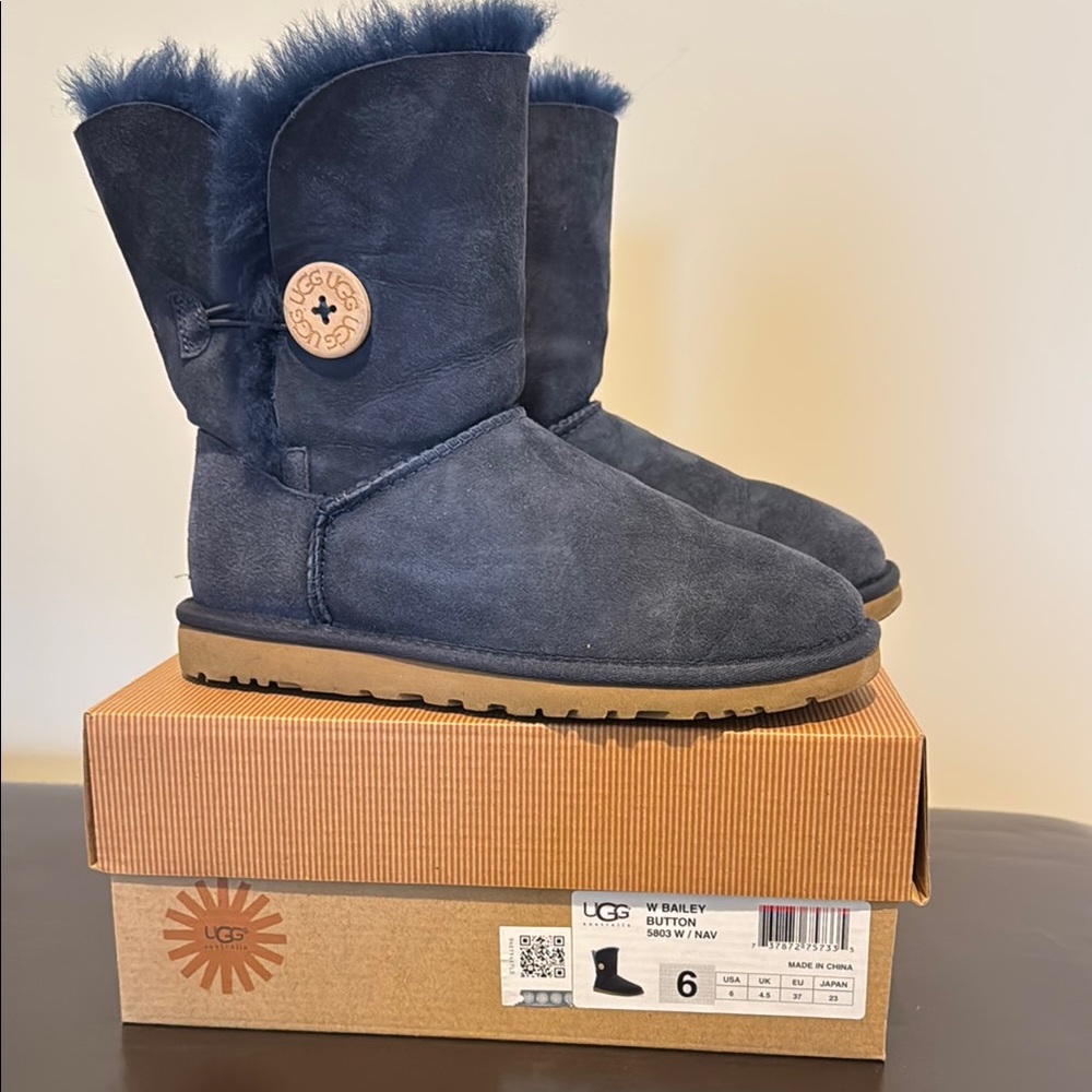 UGG Women's Navy Blue Winter Boots